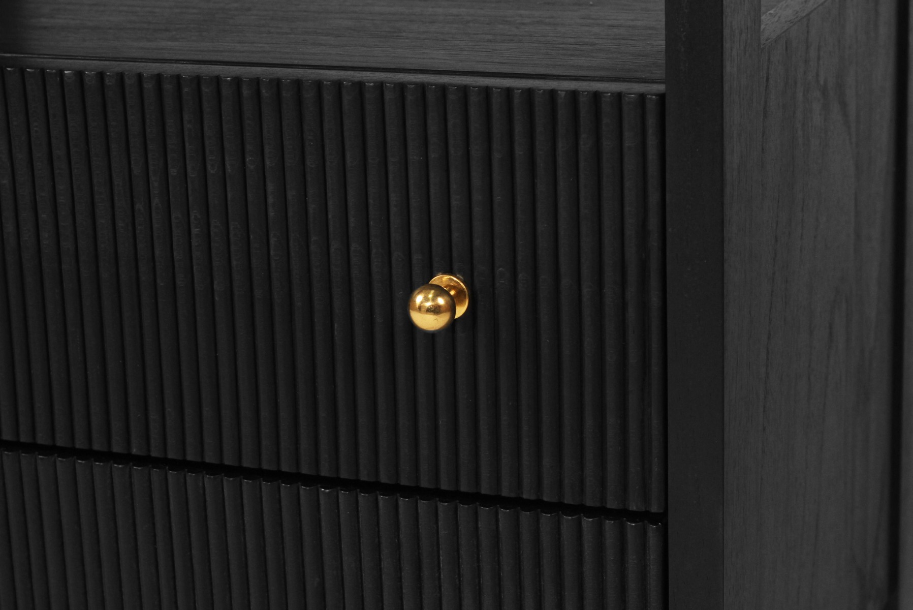 Audrey Bedside Table Black, W 60cm x D 42cm x H 70cm - Image 7