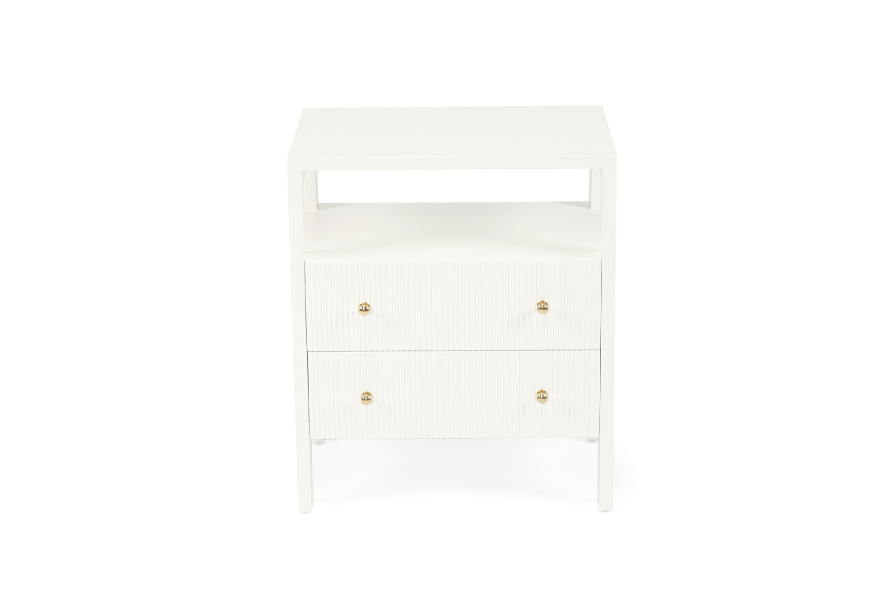 Audrey Bedside Table White, W 60cm x D 42cm x H 70cm - Image 2