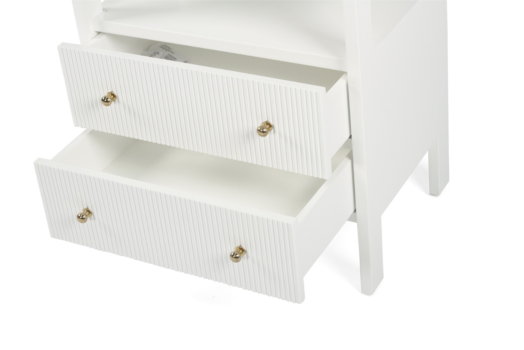 Audrey Bedside Table White, W 60cm x D 42cm x H 70cm - Image 6
