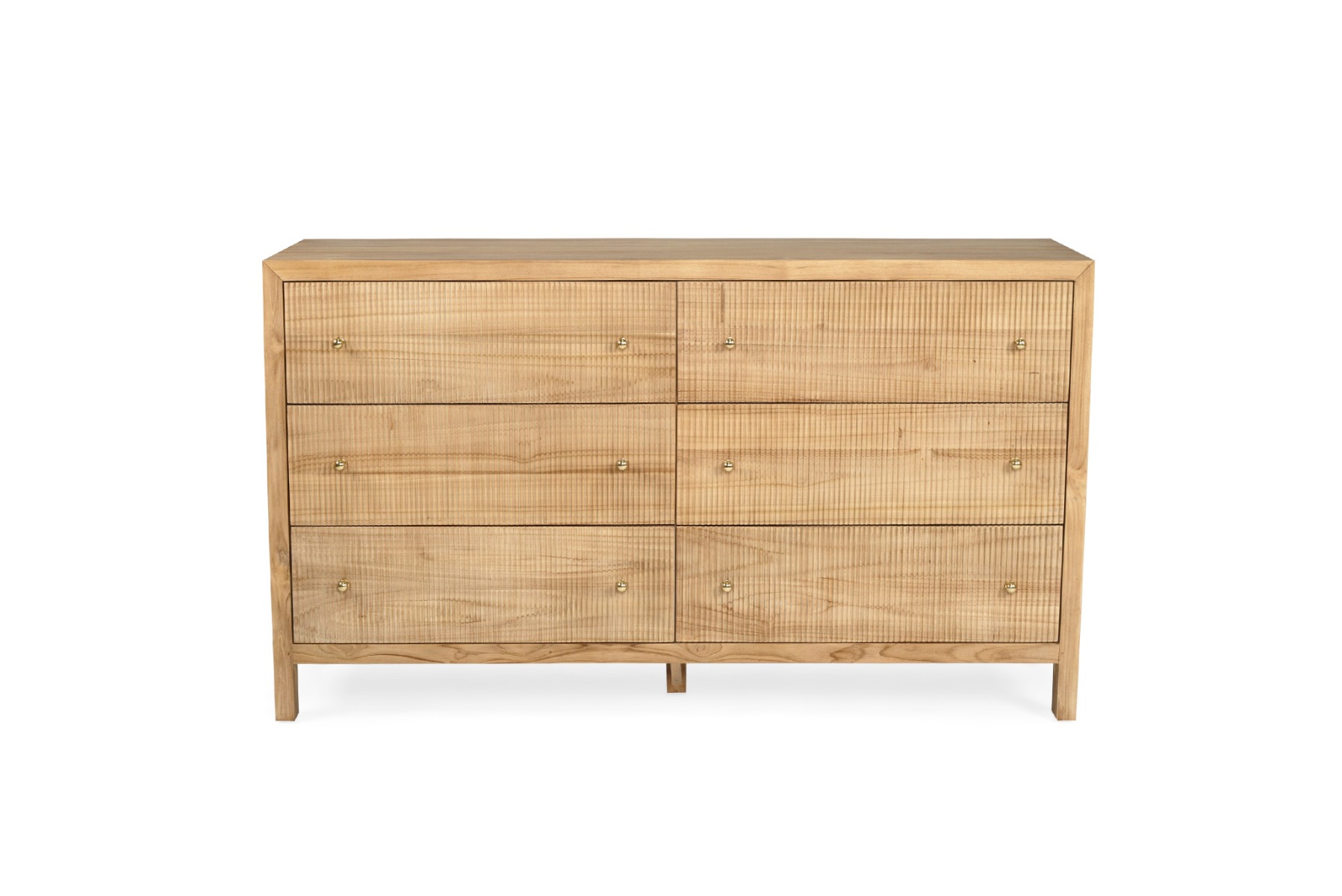 Audrey Chest Of Drawers Dresser Natural, W 160cm x D 50cm x H 92cm - Image 3