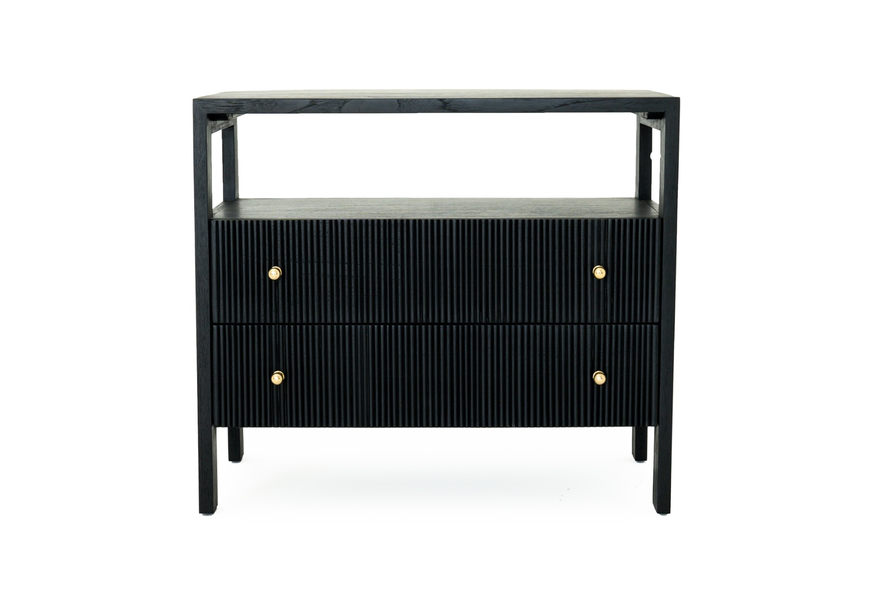 Audrey Nightstand Black, W 80cm x D 42cm x H 70cm - Image 2