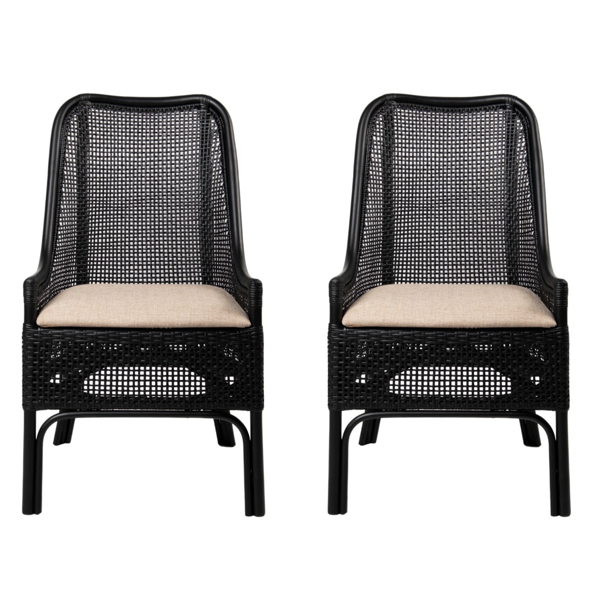 Southbeach Hamptons Dining Chair Black, W 54 D 56 H 96cm (RRP $449) - Image 2