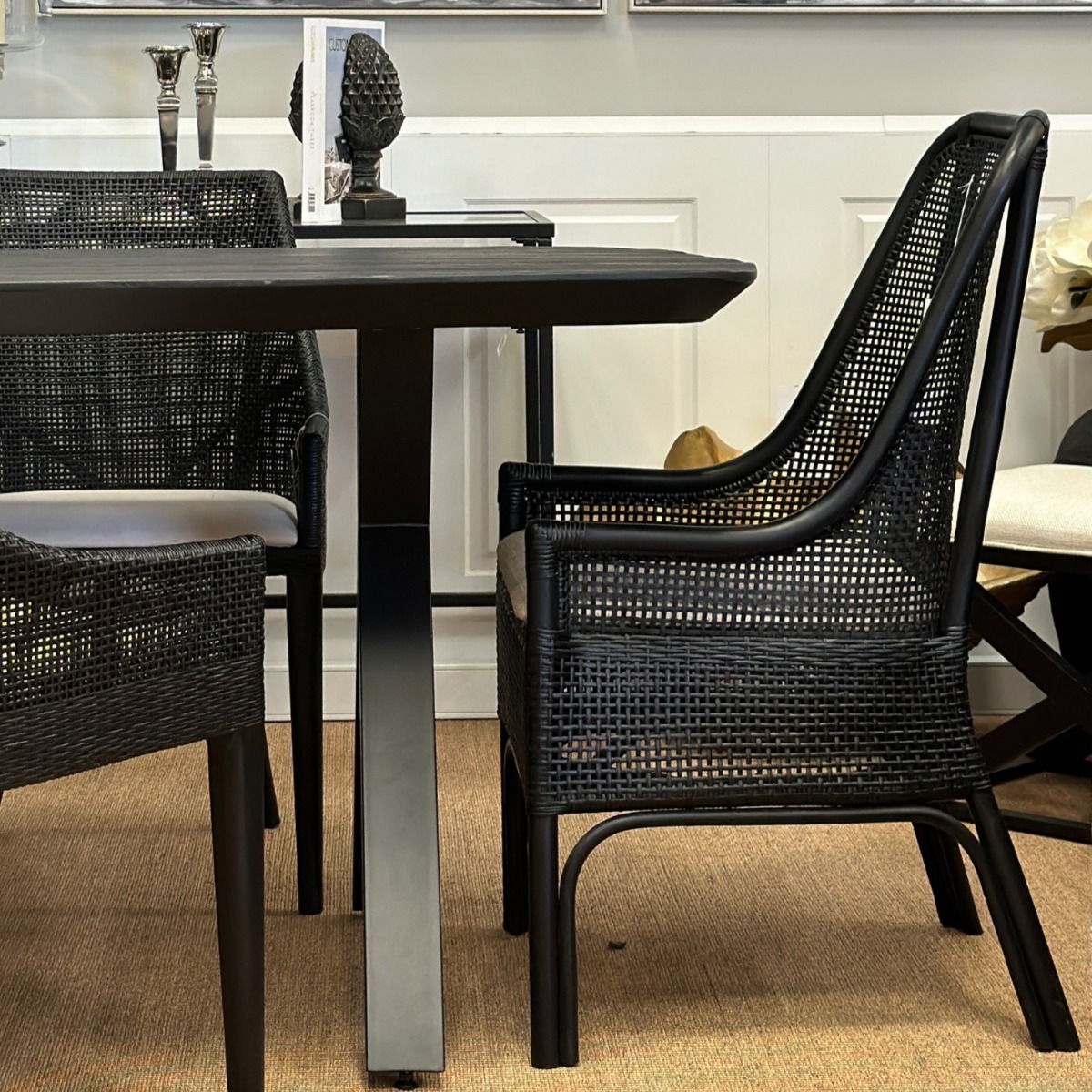 Southbeach Hamptons Dining Chair Black, W 54 D 56 H 96cm (RRP $449) - Image 3