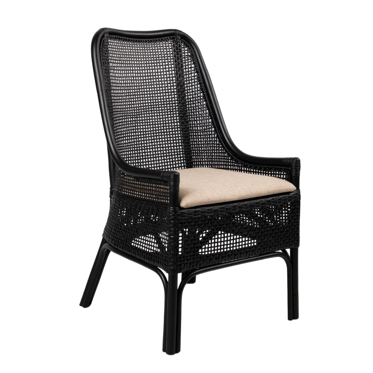 Southbeach Hamptons Dining Chair Black, W 54 D 56 H 96cm (RRP $449) - Image 6