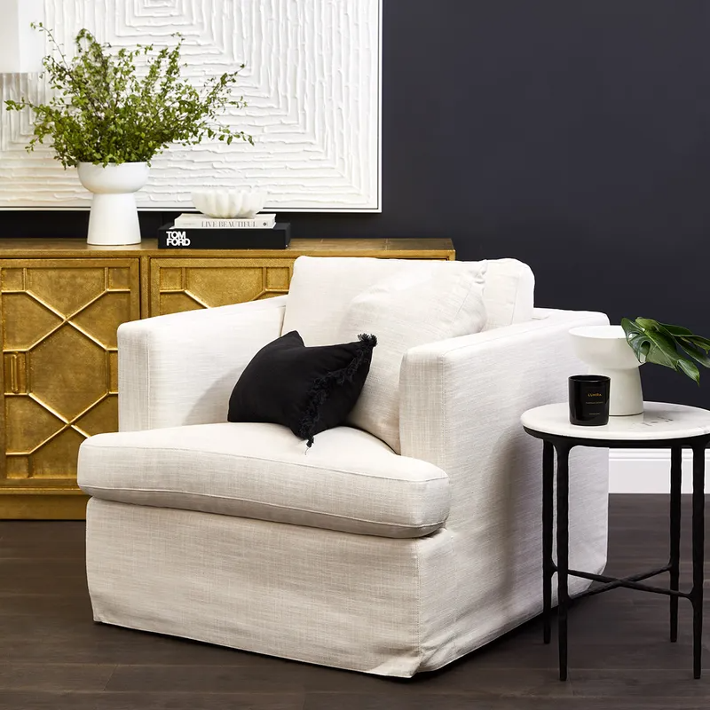 Heston Marble Round Side Table Black, 45cm Dia x 55cm H (RRP $1441) - Image 2