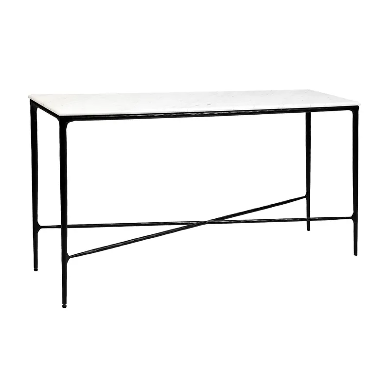 Heston Marble Console Table Medium Black, 140cm W x 33cm D x 76cm H (RRP $2959) - Image 3