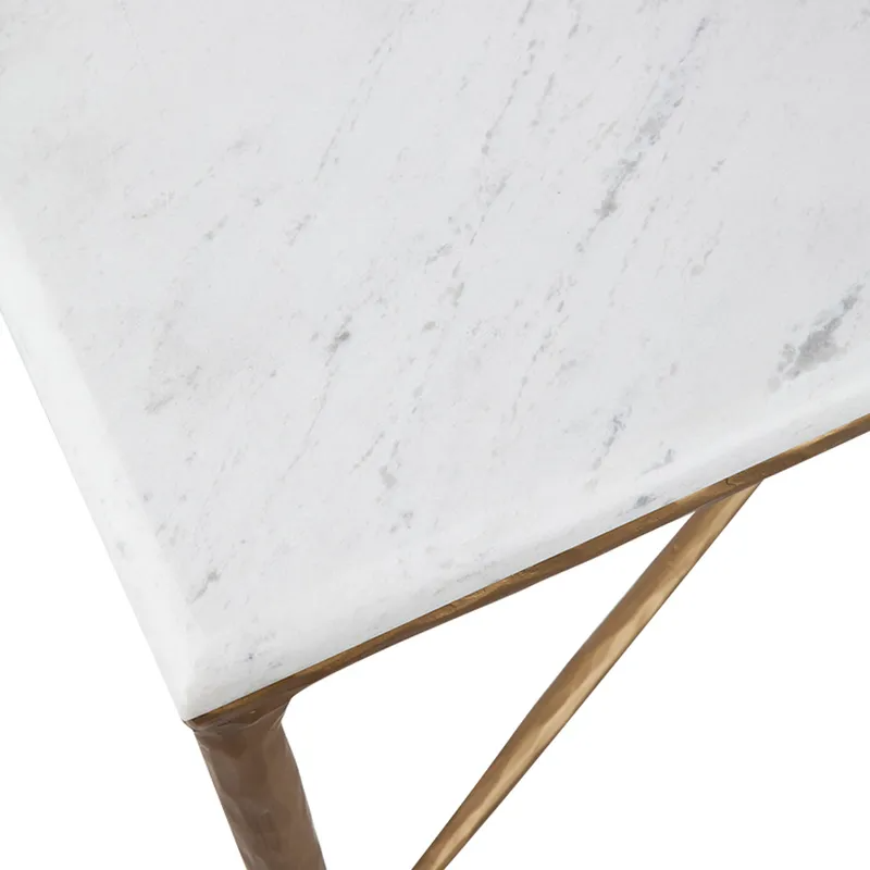 Heston Marble Rectangle Coffee Table Brass, 120cm W x 60cm D x 45cm H (RRP $3663) - Image 5