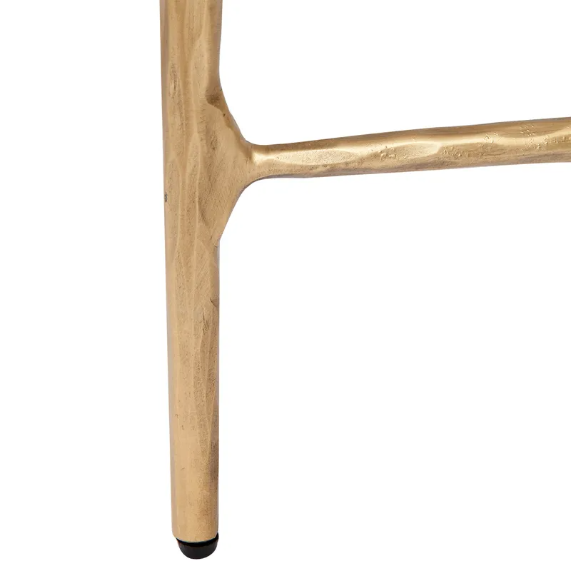 Heston Marble Square Side Table Brass, 50cm W x 50cm D x 56cm H (RRP $2035) - Image 5