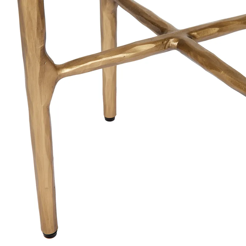 Heston Marble Petite Side Table Brass, 30cm Dia x 60cm H (RRP $1353) - Image 7