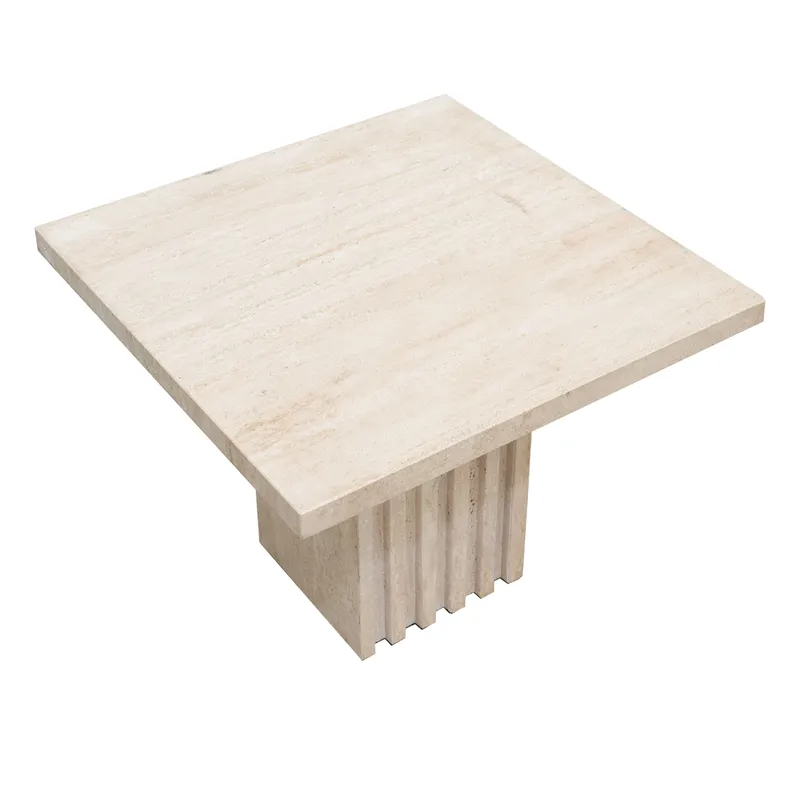 Atlas Travertine Coffee Table Medium, 53cm W x 53cm D x 40cm H (RRP $1837) - Image 5