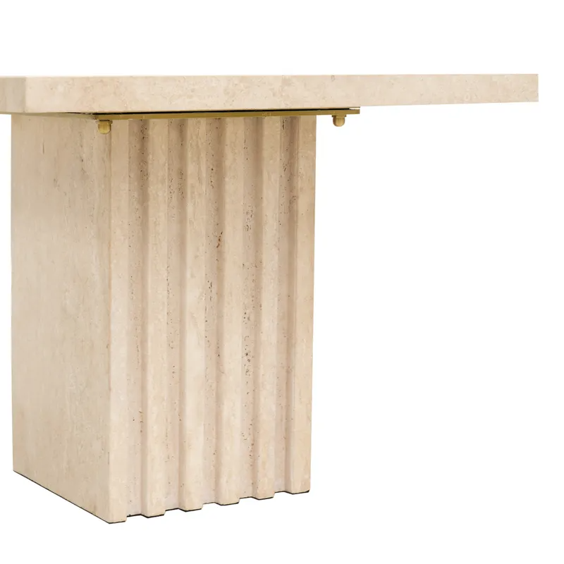 Atlas Travertine Coffee Table Large, 53cm W x 53cm D x 46cm H (RRP $1903) - Image 6