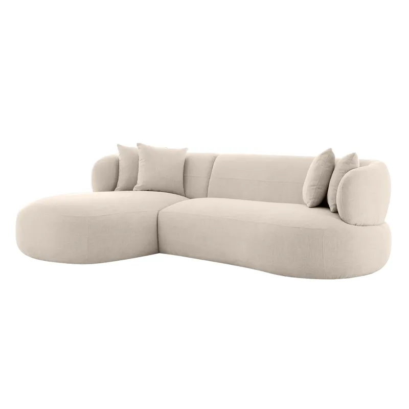Greenwich 3 Seater Sofa w Left Chaise Natural Chenille, 260cm W x 160cm D x 70cm H (RRP $4411) - Image 2