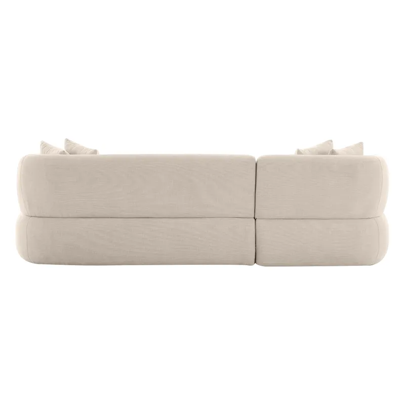 Greenwich 3 Seater Sofa w Left Chaise Natural Chenille, 260cm W x 160cm D x 70cm H (RRP $4411) - Image 3