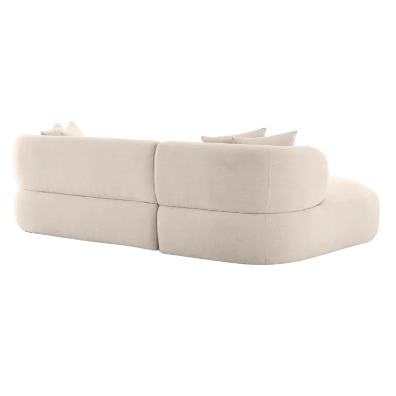 Greenwich 3 Seater Sofa w Left Chaise Natural Chenille, 260cm W x 160cm D x 70cm H (RRP $4411) - Image 4