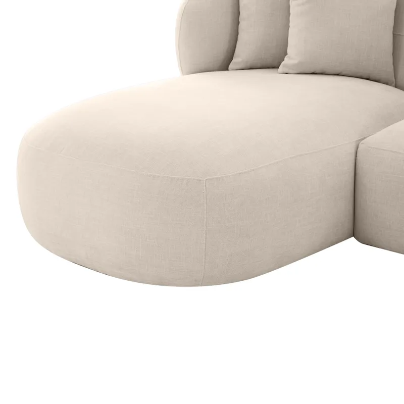 Greenwich 3 Seater Sofa w Left Chaise Natural Chenille, 260cm W x 160cm D x 70cm H (RRP $4411) - Image 8