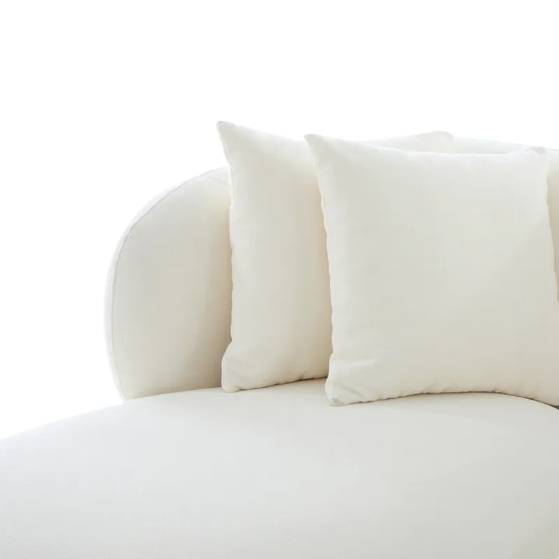 Greenwich 3 Seater Sofa w Right Chaise Ivory Chenille, 260cm W x 160cm D x 76cm H (RRP $4411) - Image 5