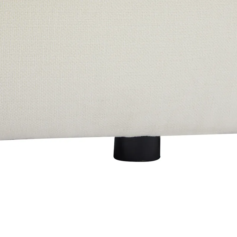 Greenwich 3 Seater Sofa w Right Chaise Ivory Chenille, 260cm W x 160cm D x 76cm H (RRP $4411) - Image 6