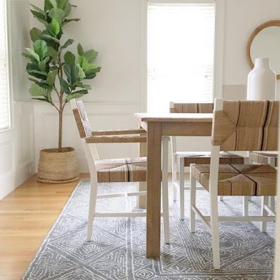 Sabai Woven Dining Chair White, W 49cm x D 56cm x H 88cm - Image 2