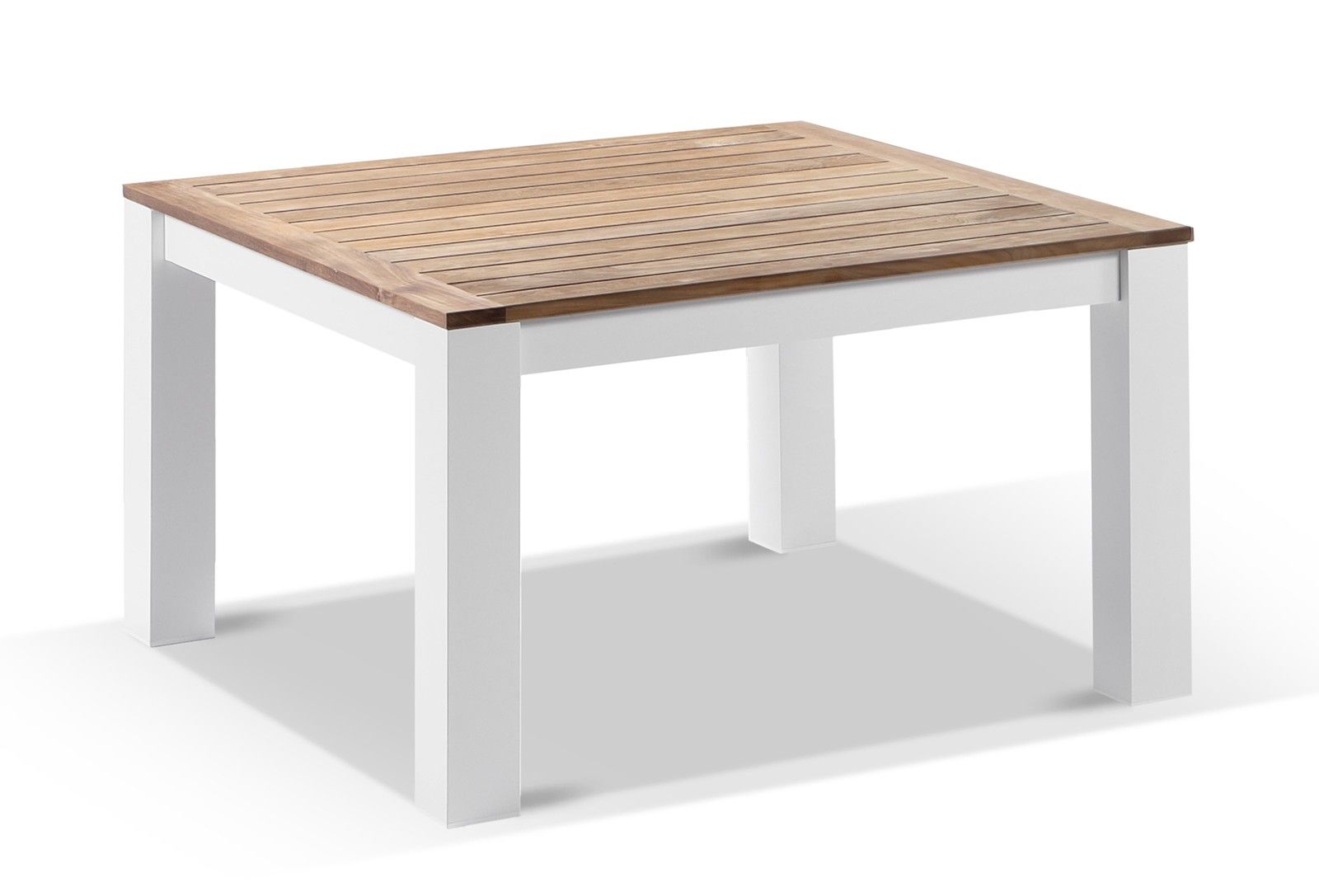 "Newport" Hamptons Style Outdoor Aluminium Lounge & Dining Setting in White with Denim Grey Cushions - Image 2