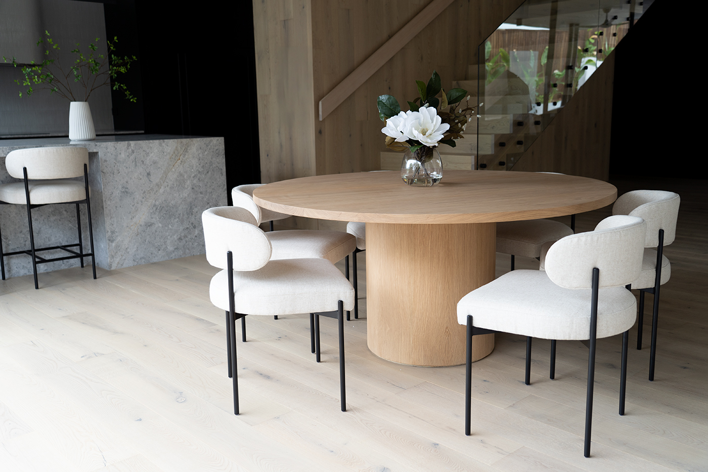 Soho Dining Chair Linen, W 55cm x D 52cm x H 76cm - Image 2