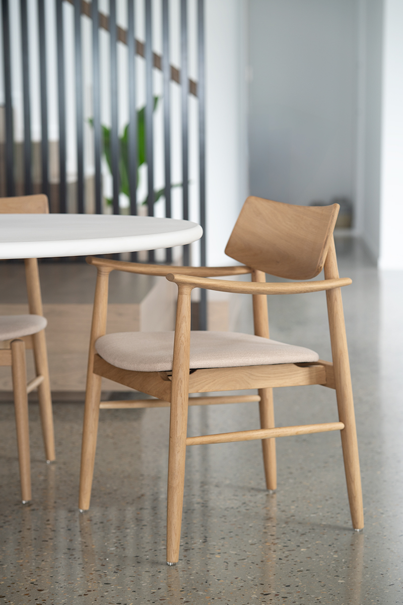 Harlow Dining Armchair Natural, Width 56cm x Depth 56cm x Height 80cm - Image 2