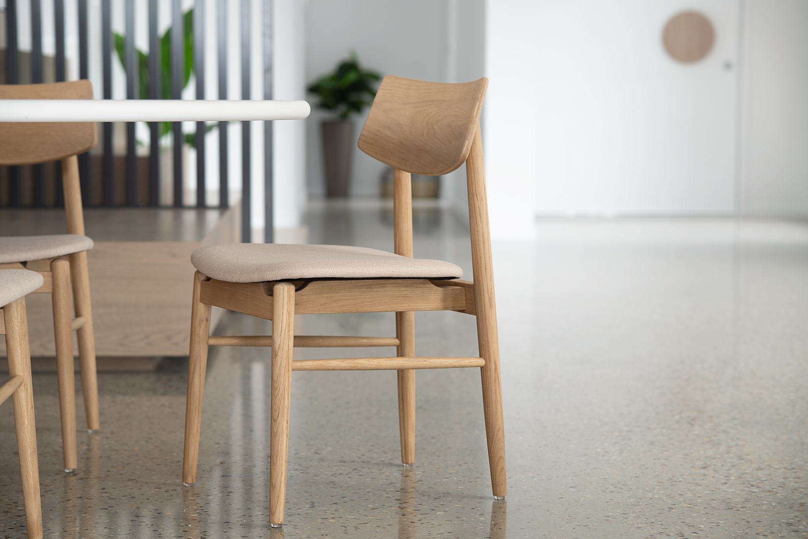 Harlow Dining Chair Natural, Width 48cm x Depth 51cm x Height 80cm - Image 2