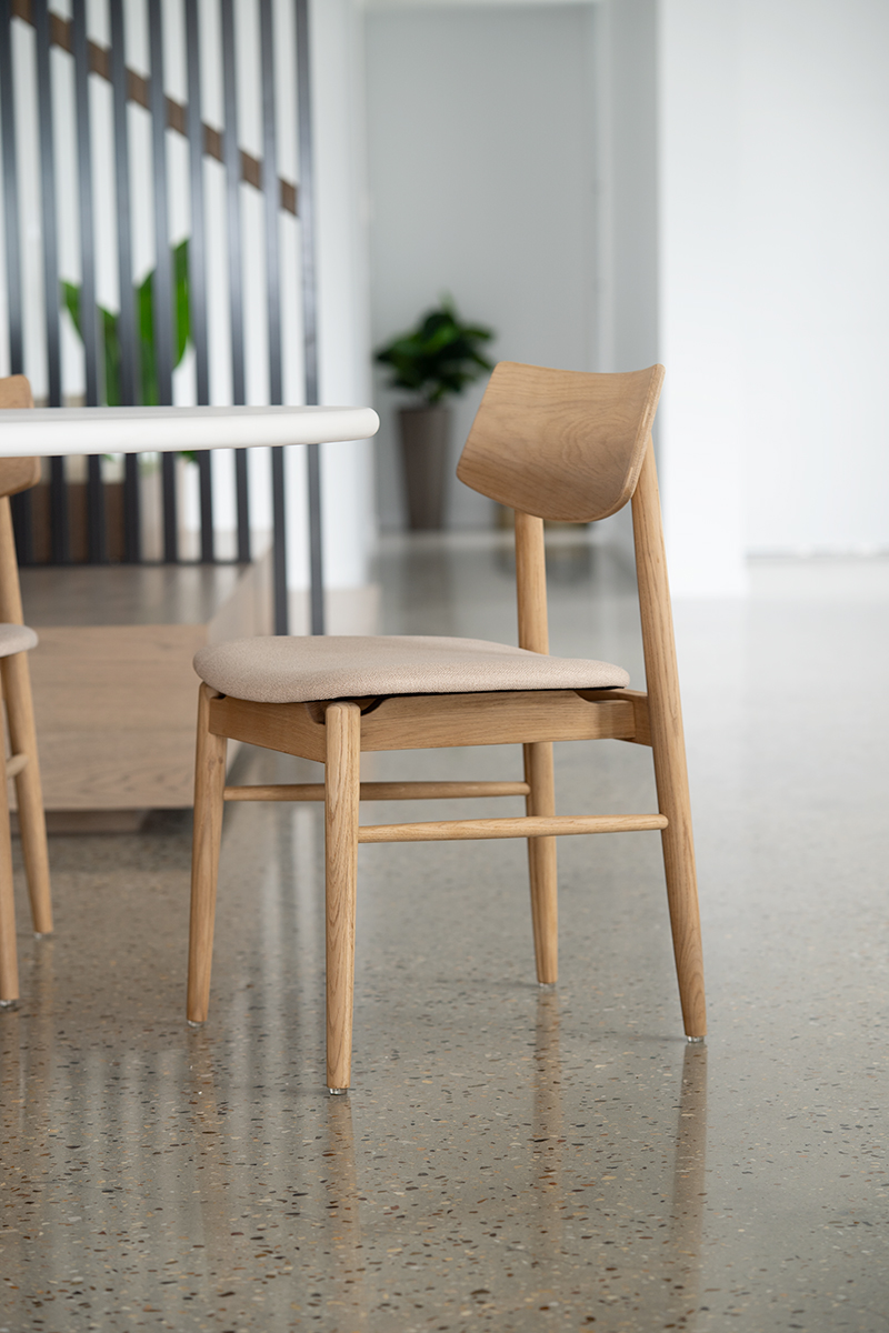 Harlow Dining Chair Natural, Width 48cm x Depth 51cm x Height 80cm - Image 3