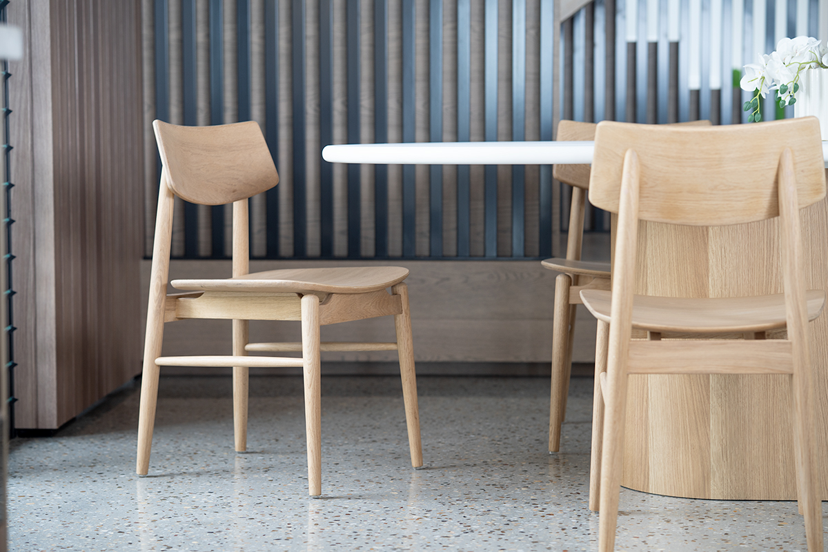 Harlow Dining Chair Natural with Timber Seat, W 48cm × D 51cm × H 80cm - Image 14