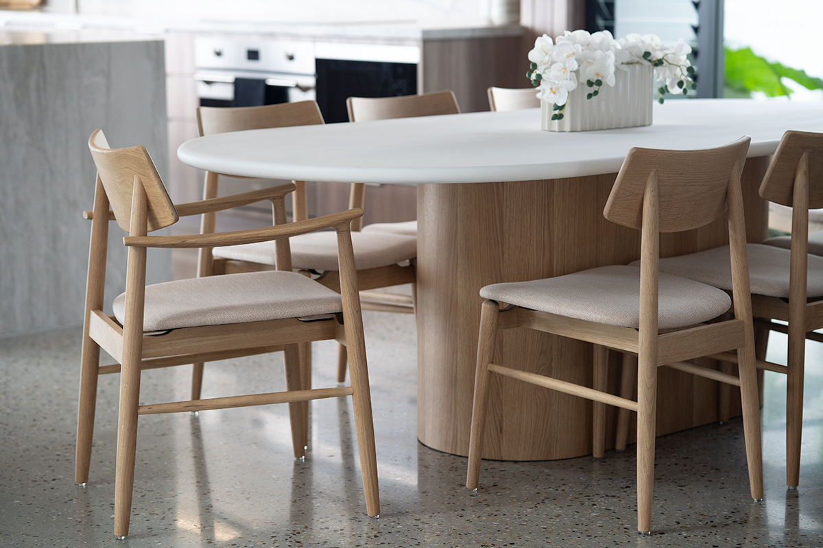 Harlow Dining Armchair Natural, Width 56cm x Depth 56cm x Height 80cm - Image 5