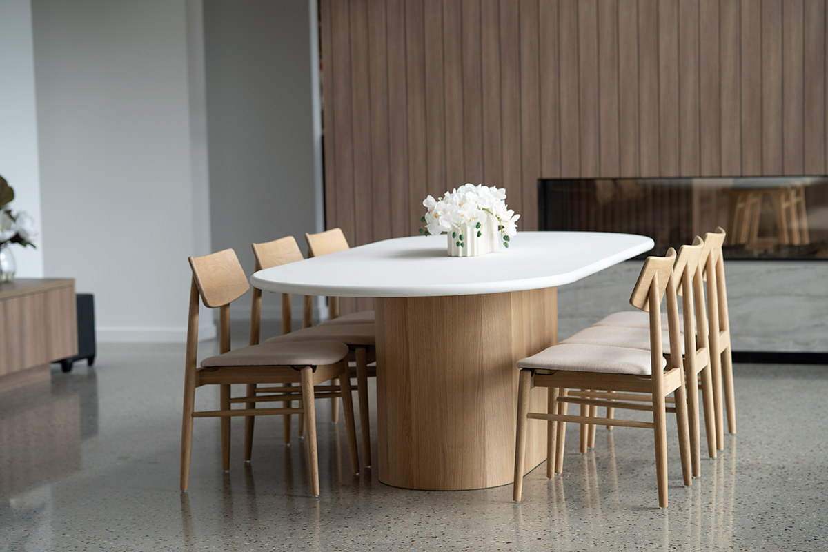 Harlow Oval Dining Table Natural Oak Base, Width 240cm x Depth 110cm x Height 76cm - Image 7