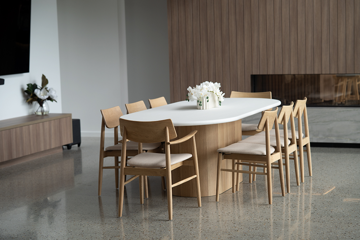Harlow Oval Dining Table Natural Oak Base, Width 240cm x Depth 110cm x Height 76cm - Image 13