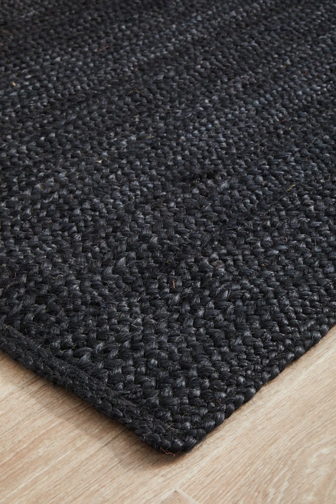 Bondi Hamptons Style Indoor Rug Black Runner - Image 8
