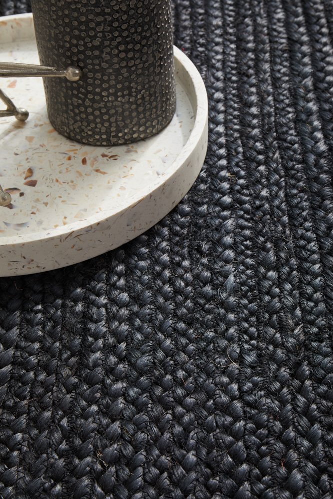Bondi Hamptons Style Indoor Rug Black Runner - Image 5