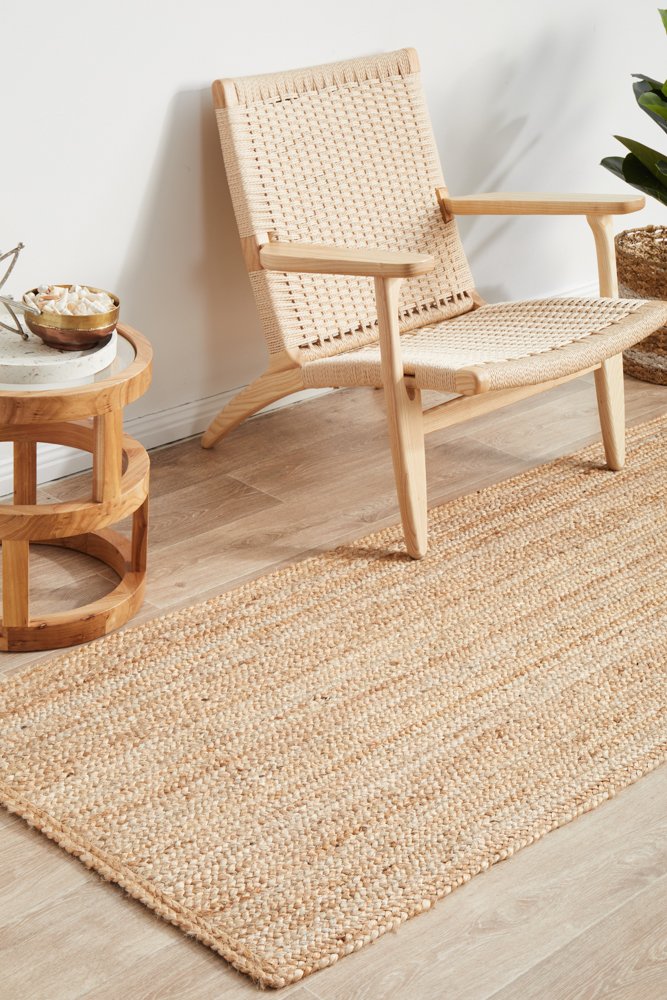 Bondi Hamptons Style Indoor Rug Natural Runner - Image 2