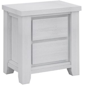 "Jefferson" Hamptons Style Timber Bedside Table White, 58cmL x 40cmD x 60cmH