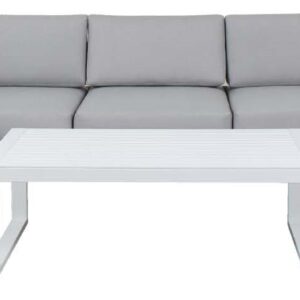 FLOORSTOCK CLEARANCE SALE "Riviera" Hamptons Style Aluminium 4 Piece Outdoor Lounge Setting, White (RRP $3499)