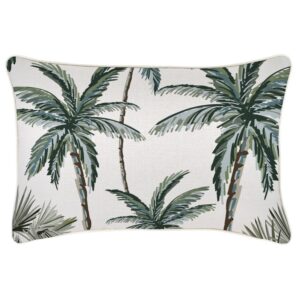 Outdoor Cushion With Piping Palm Tree Paradise Natural 35cm x 50cm