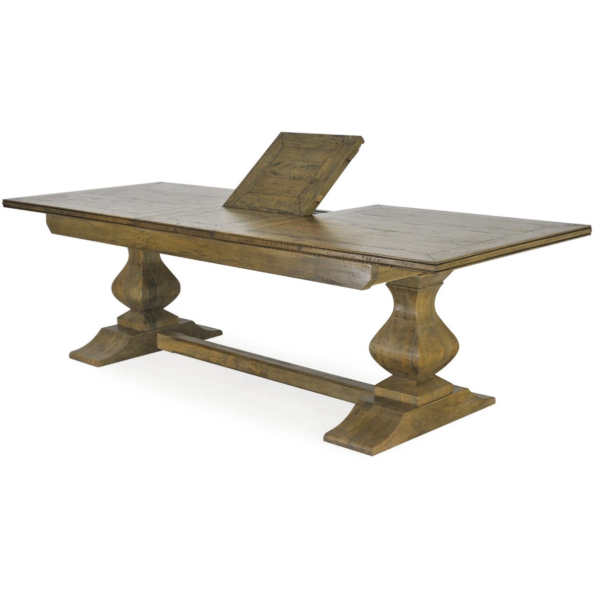 "Stamford" Solid Hardwood Timber Extension Dining Table Pedestal Base 210-260-310cm x 100cm - Image 2