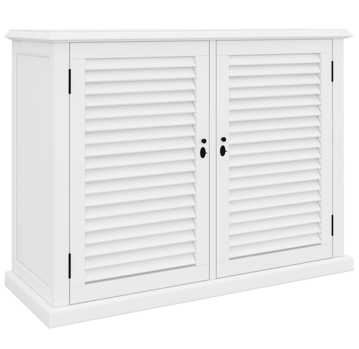 "Whitehaven" Hamptons Style Timber Buffet 2 Door White, 120cmL x 45cmD x 90cmH - Image 3