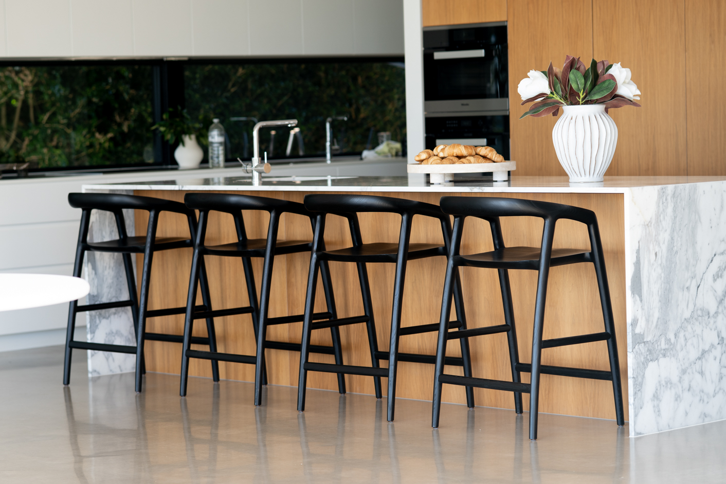 Cali Counter Stool Black, Width 55cm x Depth 54cm x Height 89cm - Image 8