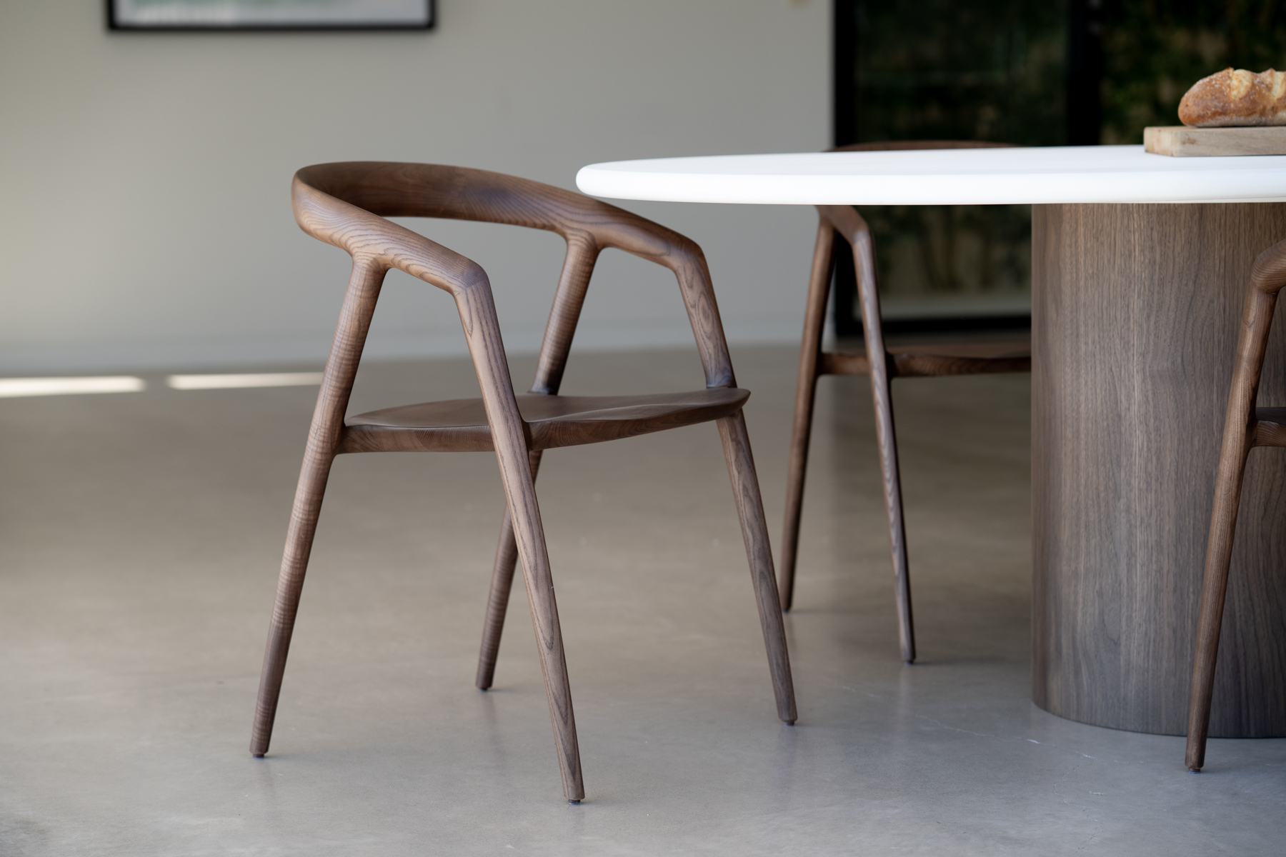 Cali Dining Chair Walnut, Width 54cm x Depth 55cm x Height 77cm (RRP $799) - Image 15