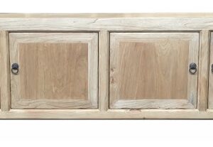 "Kingscliff" Recycled Elm Timber 4 Door TV Entertainment Unit, 200cm x 40cm x 58cm (RRP $1999)