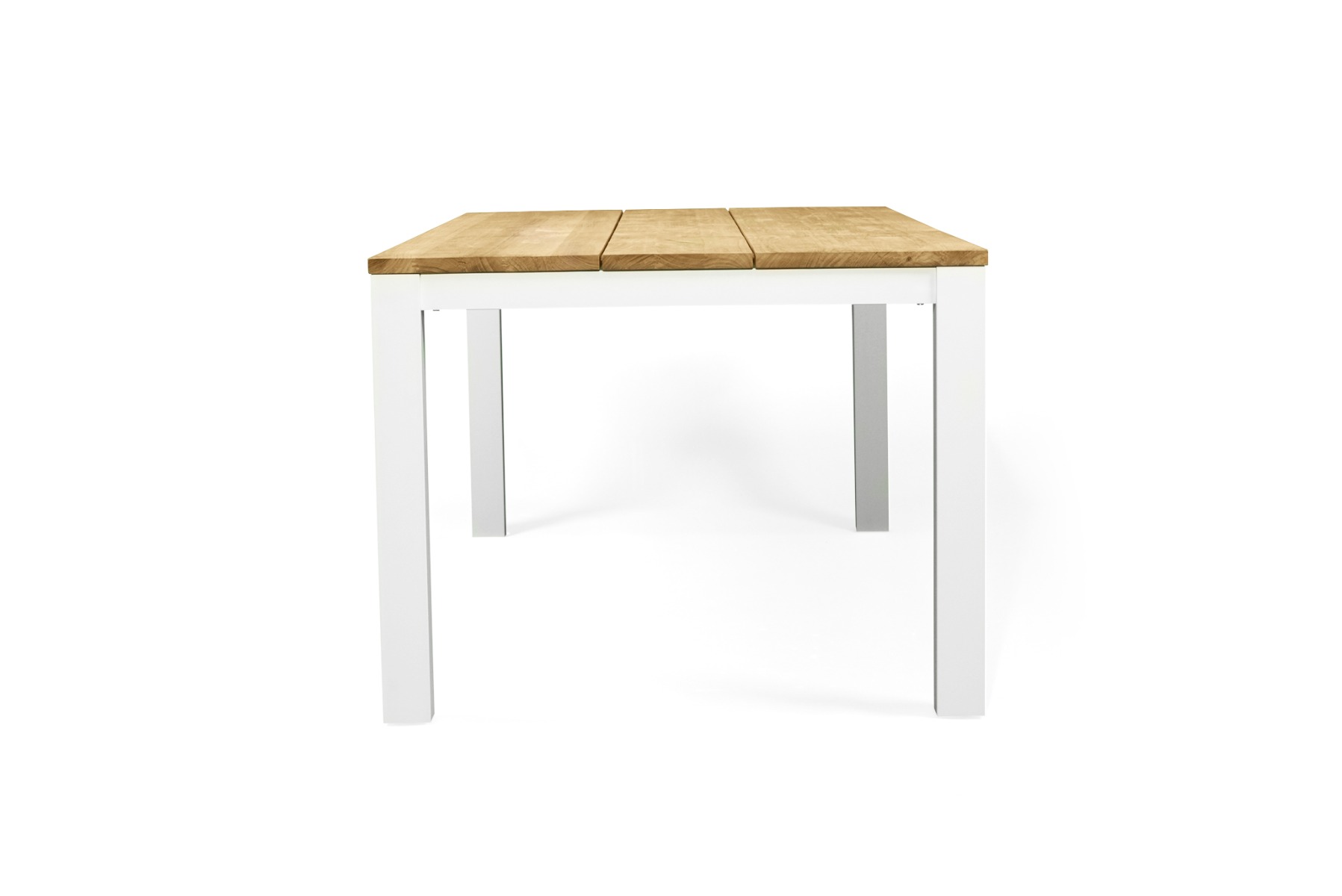 Carmel Outdoor Extension Table 2.3m – Pearl White Powder Coated Legs, L 160cm-230cm x W 100cm x H 76cm - Image 3