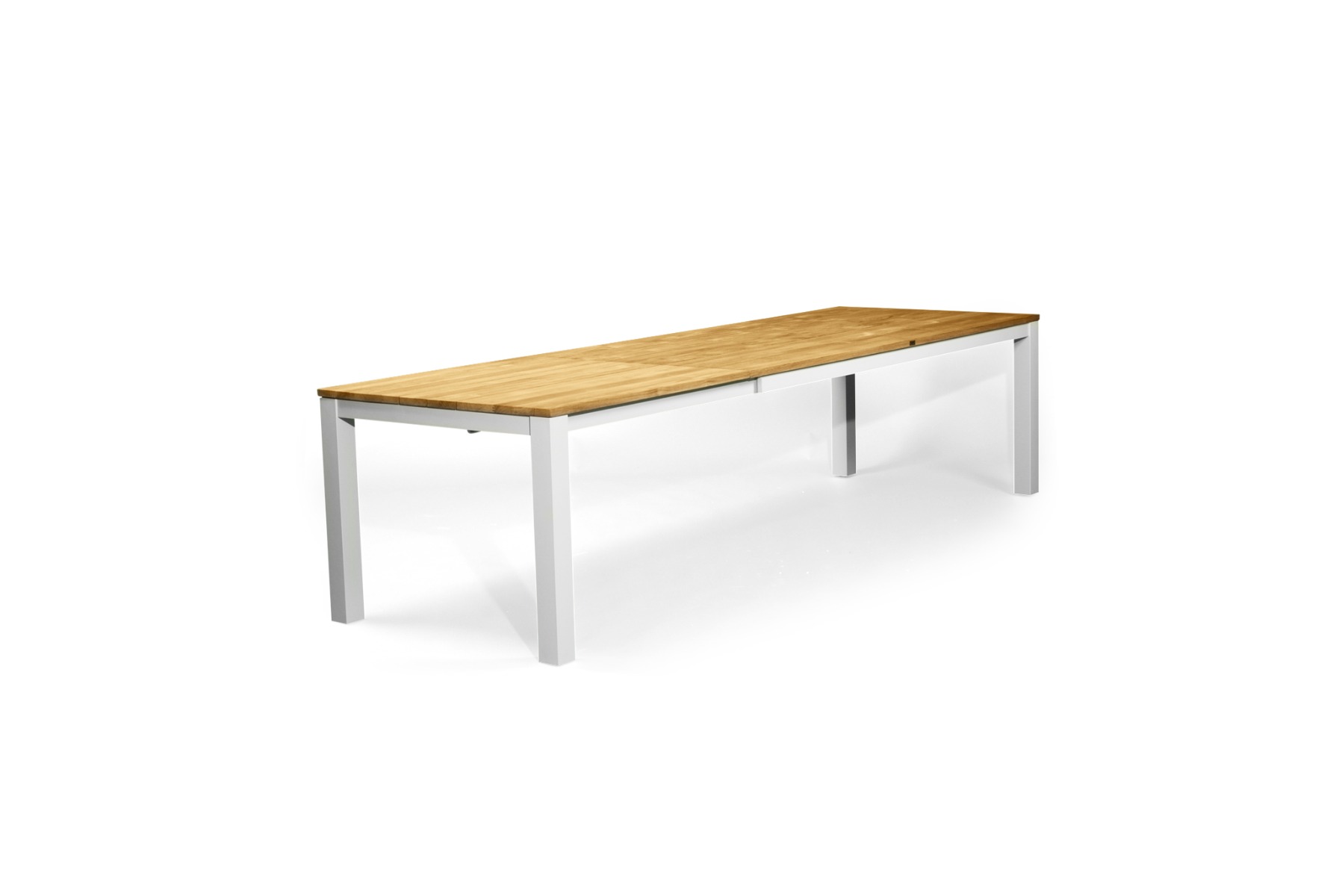 Carmel Outdoor Extension Table 2.3m – Pearl White Powder Coated Legs, L 160cm-230cm x W 100cm x H 76cm - Image 6