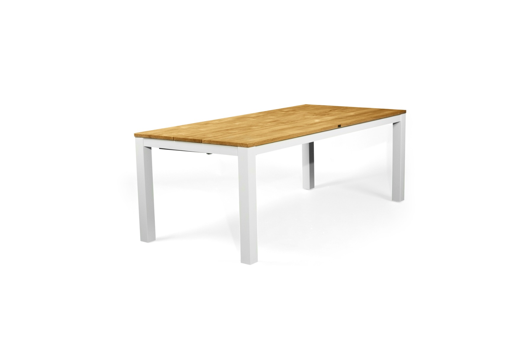 Carmel Outdoor Extension Table 2.3m – Pearl White Powder Coated Legs, L 160cm-230cm x W 100cm x H 76cm - Image 8