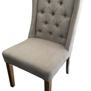 "Monaco" French Provincial Buttoned Linen Dining Chair, 50cm x 65 x 97cm (RRP $449)