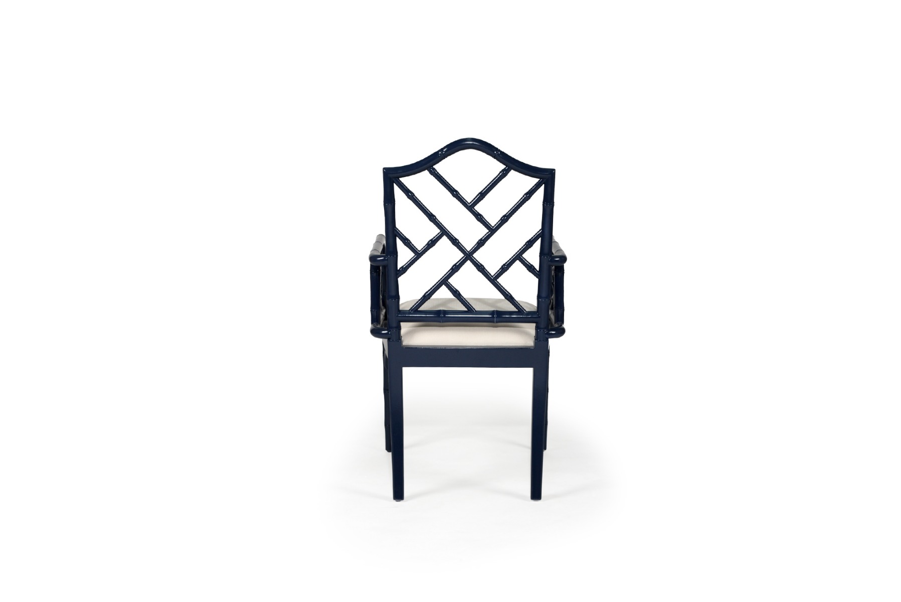 "Nantucket" Hamptons Style Chippendale Carver Dining Chair, Navy - Image 5