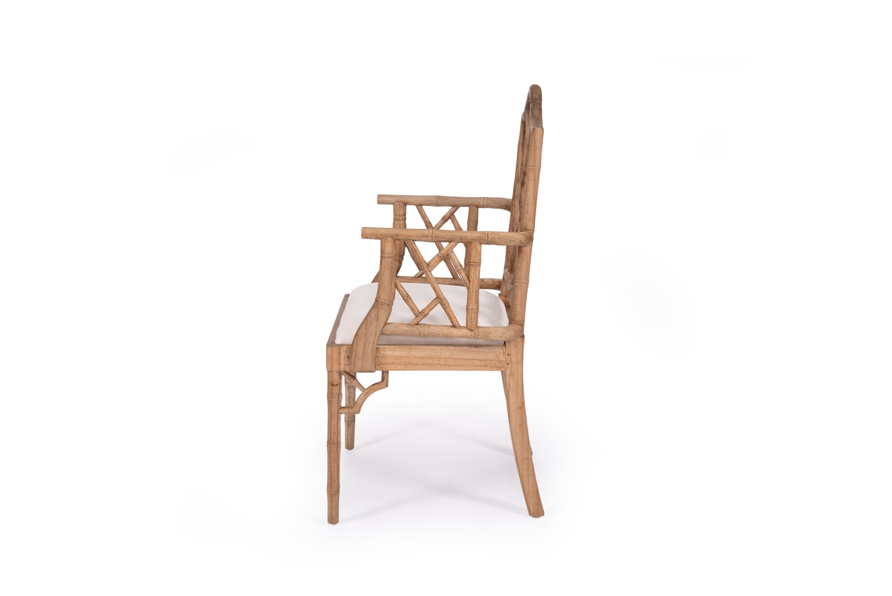 "Nantucket" Hamptons Style Chippendale Carver Dining Chair, Weathered Oak - Image 3