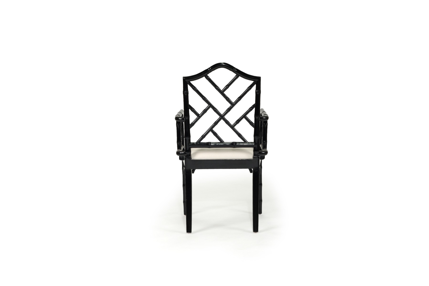 "Nantucket" Hamptons Style Chippendale Carver Dining Chair, Black - Image 5