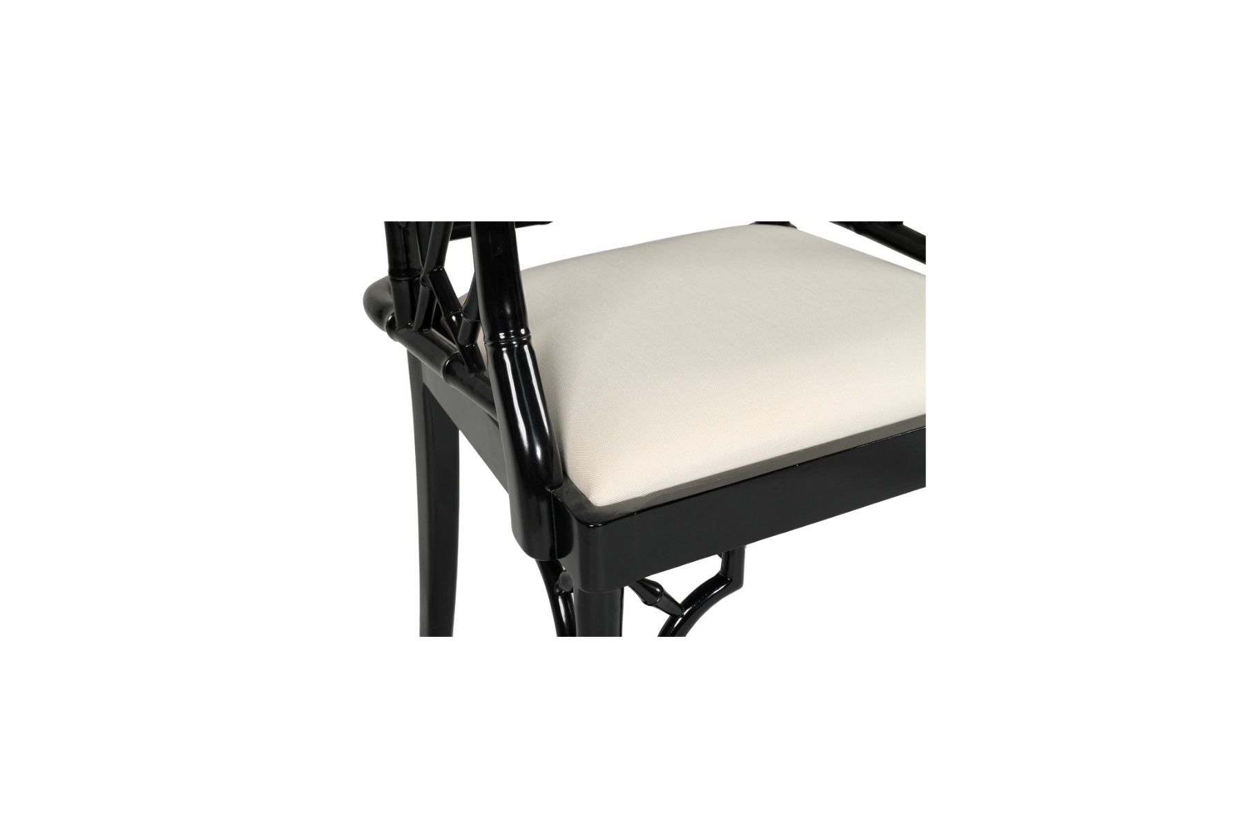 "Nantucket" Hamptons Style Chippendale Carver Dining Chair, Black - Image 6